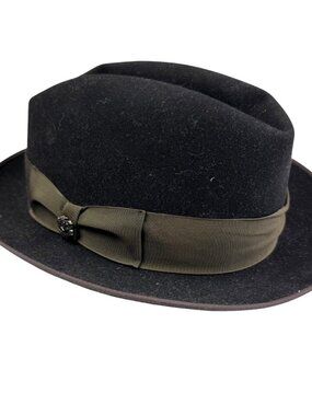 NEW Biltmore Governor Fashion Hat Band Ribbon Fedora Medium Size - Black